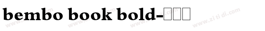 bembo book bold字体转换